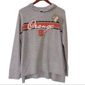 Syracuse women’s Orange Women's Grey Long Sleeve Hooded Tee Sz S NWT🏷